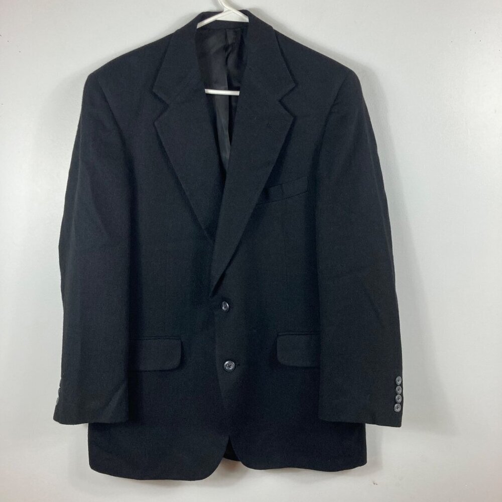 Mens Nordstrom Loro Piana Camel Hair Blazer Black‎ 41R